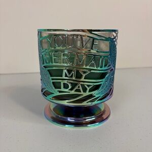 Bath & Body Works You’ve Mermaid My Day Pedestal 3 Wick Candle Holder Iridescent